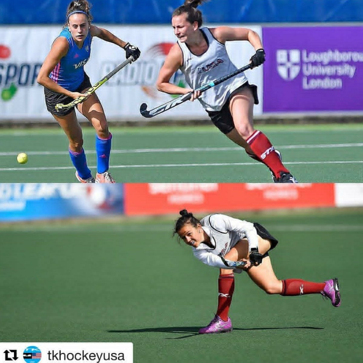LongstrethUSA's tweet photo. Instagram takeover! Head to @TKhockeyUSA and follow @USAFieldHockey players @Froedaliciouss and @poppatweett as they get ready for their #hwl2017 game against Korea! #TeamTK https://t.co/CmaGWtfNAs