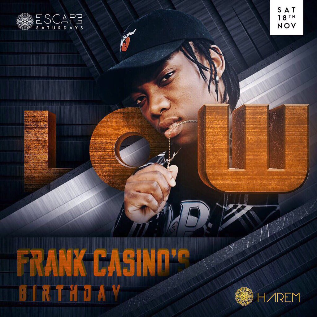 Joodie_Leeuw's tweet photo. celebrating with @FrankCasino_ this Saturday @Harem_sa #EscapeSaturdays https://t.co/tsmo2nWWmk