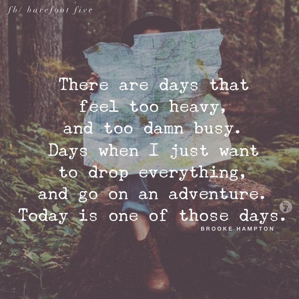 There are days that feel to heavy, and too damn busy. Days when I just want  to drop everything, and go on an adventure. Today is one of those days., image size:960x960