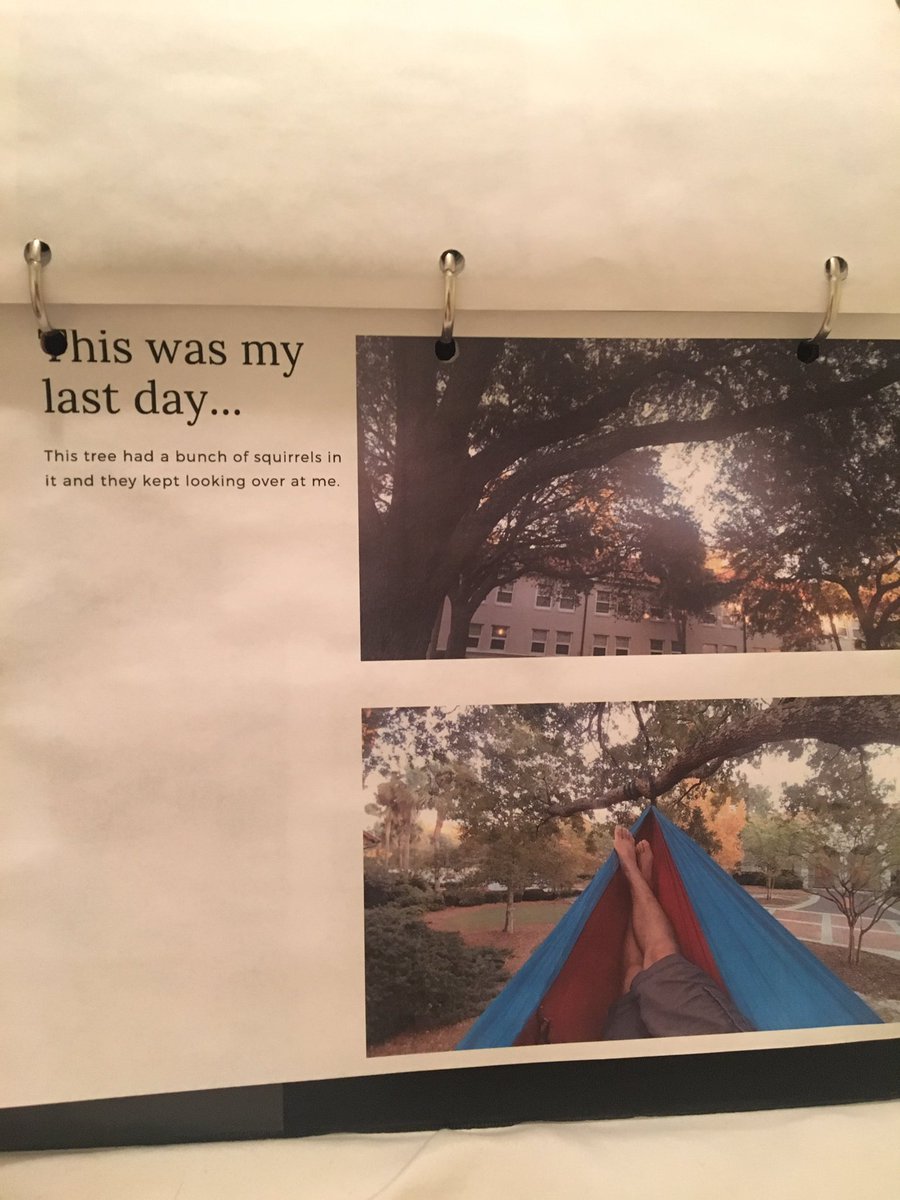 kthaxton_'s tweet photo. so last week, my ENO got stollen. today, I see this on someone's sc story, go grab the hammock, and OPEN THE BINDER TO FIND THIS. W H A T https://t.co/TCmKcwZDxk