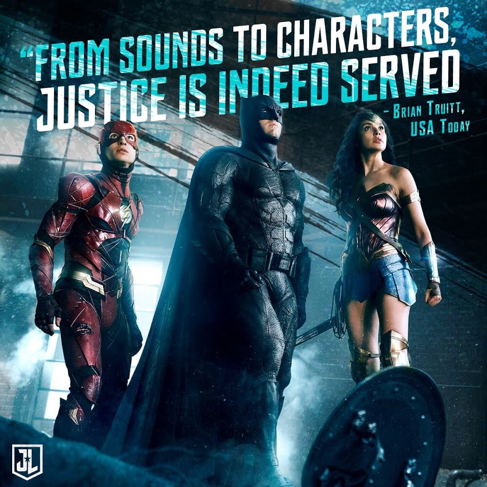 justiceleaguewb's tweet photo. .@USAToday praises #JusticeLeague, NOW PLAYING! Get tickets: https://t.co/8JHVXftoWK https://t.co/Z2SDCqa8Hp
