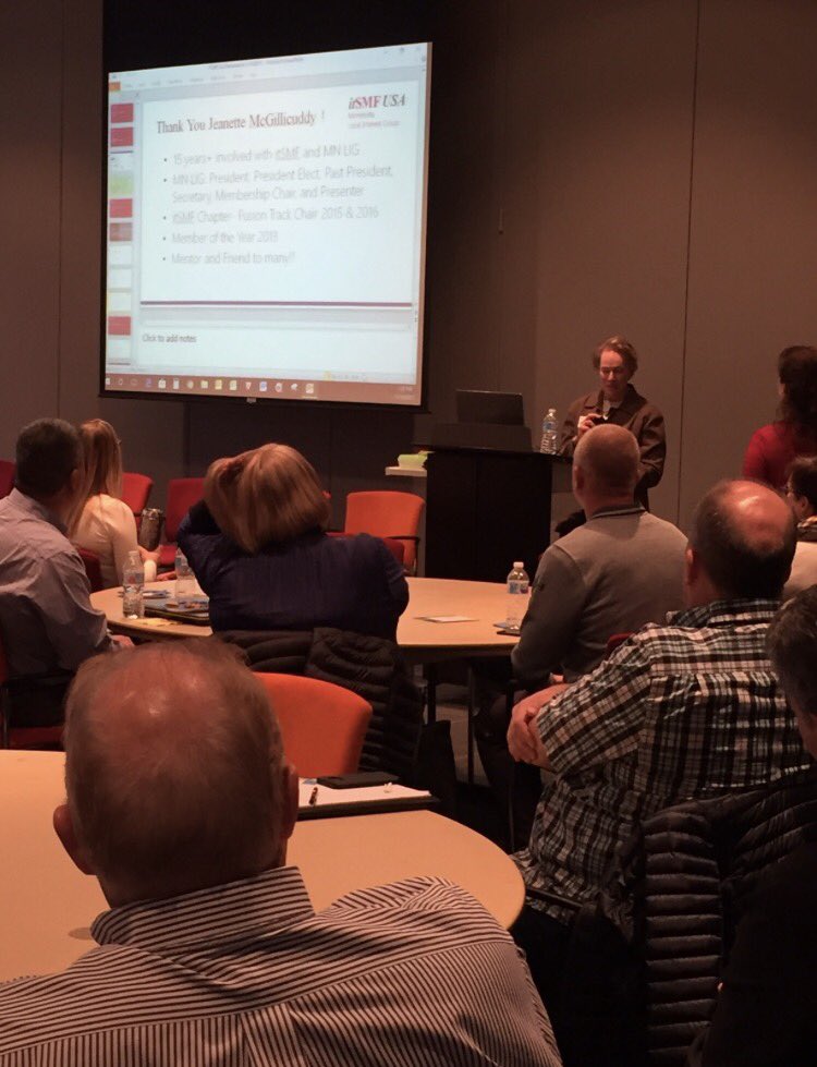 itSMF_MN's tweet photo. Today's Panel Event going great! End of year THANK U to our #MN #LIG President, Jeanette McGillicuddy. Honoring her for the 15+ yrs of itSMFusa service! https://t.co/vVmGsljqIH