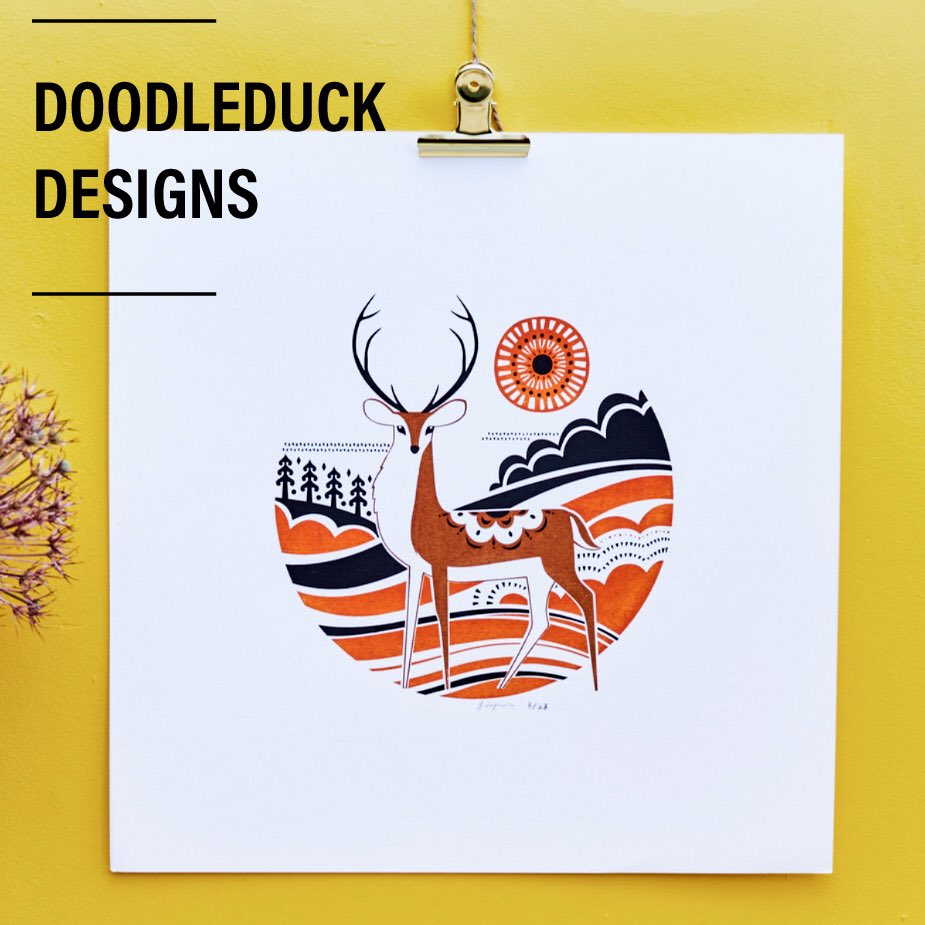 PopUpPrintShop's tweet image. Our 20th #winterpopupprintshop seller is Doodleduck Designs. Siya’s beautiful designs are full of character, colour and unique style. Perfect prints and laser cut decorations, just in time for Christmas. Join us SATURDAY at @LEAFPortlandSt 10am-4.45pm #manchesterprintfair