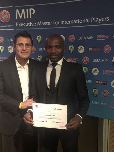 FIFProAfrica's tweet photo. .@FIFProAfrica félicite Geremi, président @infosynafoc, diplômé du MIP de @UEFA... https://t.co/3fv5PeUCdo