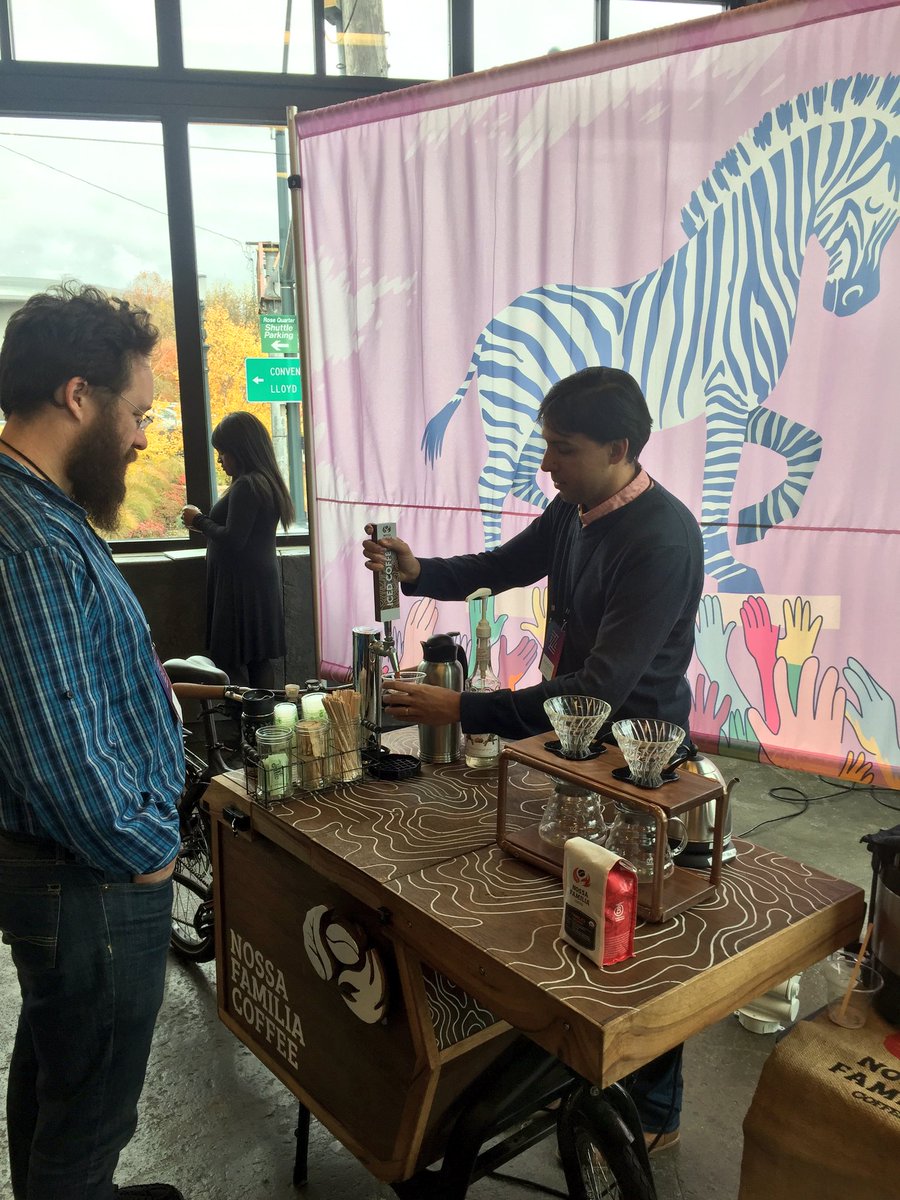 Dr. Astrid Scholz (@ajscholz) on Twitter photo Of course there is an iced coffee cycle at #DazzleCon! This is Portland after all. Thank you <a href="/NossaCoffee/">Nossa Familia Coffee</a> for keeping us energized! Of course there is an iced coffee cycle at #DazzleCon! This is Portland after all. Thank you <a href="/NossaCoffee/">Nossa Familia Coffee</a> for keeping us energized!