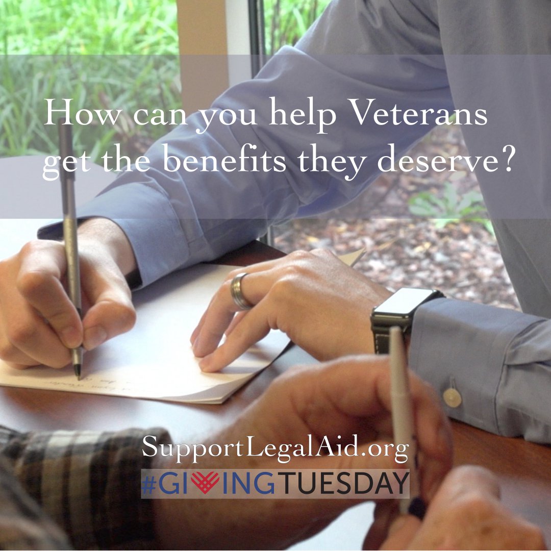 You can make a difference on this global day of giving. #GivingTuesday Tuesday, November 28. SupportLegalAid.org #Veterans #legalaid