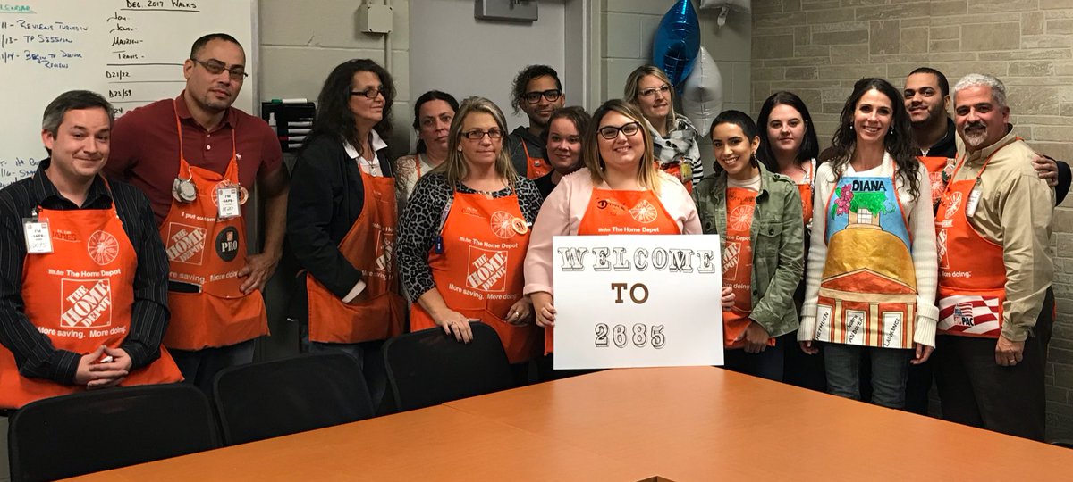 Got to talk to Methuen Home Depot employees today about opportunities to serve and volunteer locally! Thank you so much for your efforts and continued community service! Thanks also for my custom painted State House apron! <a href="/2685_a/">MethuenHomeDepot</a>