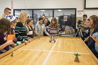 PSUEngineering's tweet photo. @PennStateWEPO &amp; the Center for Engineering Outreach &amp; Inclusion held their 16th annual “Engineer Your Future” Middle School Workshop to students from Philipsburg-Osceola Middle School &amp; Our Lady of Victory Catholic School earlier today. View more photos: https://t.co/nHG104Bxm0 https://t.co/Ift0yNWBfW
