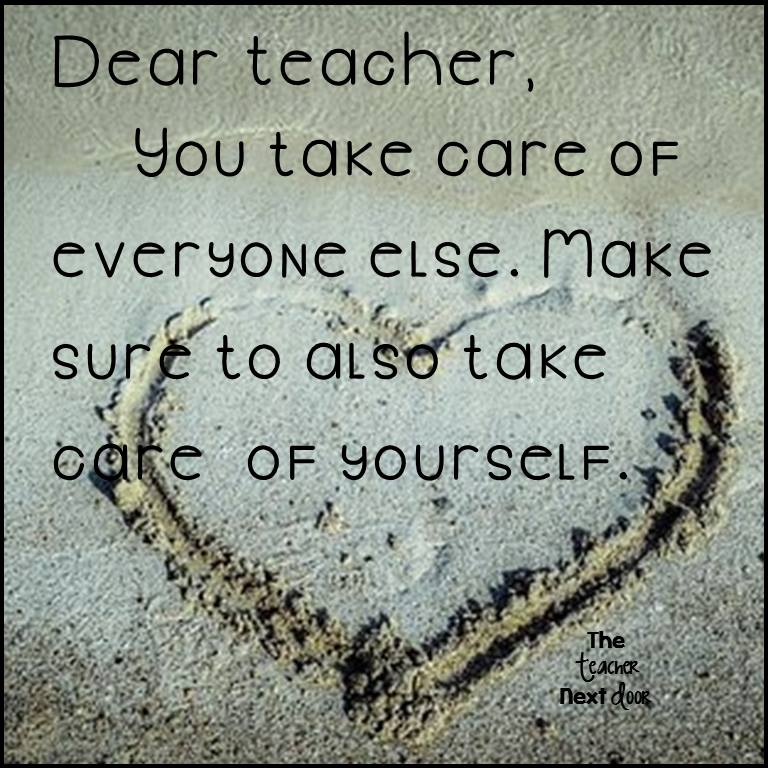 Don't forget to take care of yourself!