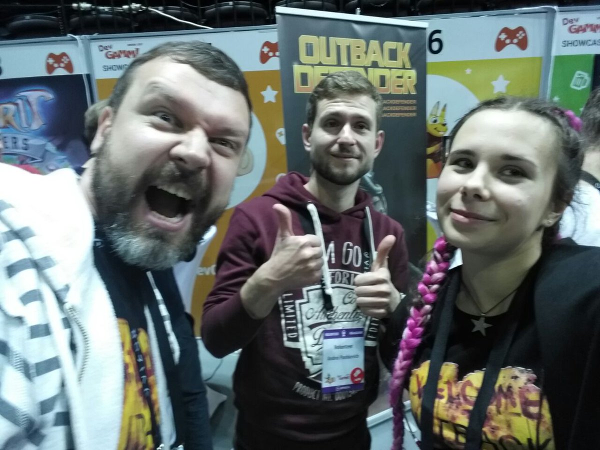 outbackdefender's tweet photo. We're on DevGAMM! #DevGAMM2017 #DevGAMM #madewithunity #gamedev #unity3d #outbackdefender https://t.co/YV6U0aQPJ0