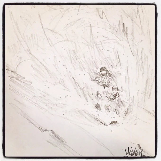 #snowboarding #illustration #スノーボード #イラスト #Pencildrawing 