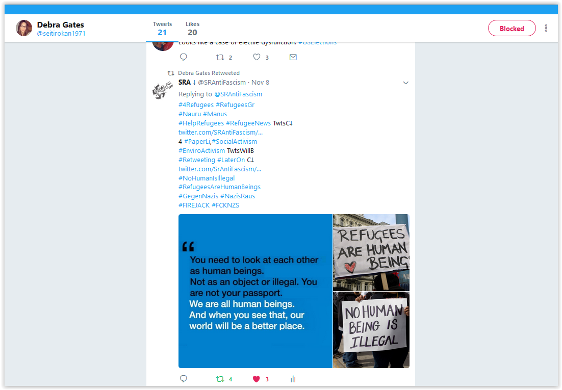 SRAntiFascism's tweet photo. #LaterTonight WillRecreate
↑AboveTweet Reason4
Recreating CauseOf
#PrnAcct #BlockedThem
ButDoesnt ForceThemTo
#Untweet ThenWill RT
#PaperLi's,#OtherTweets
&Cont #RefugeeTweets
#But1St SpendTime #TalkingAbout
#CanadianArmy
#RacismeSystémique
#InconduiteSexuelle
#AgressionSexuelle https://t.co/69EeYw117M