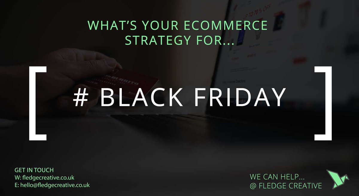FledgeCreative's tweet image. With #BlackFriday on the horizon... what's your e-commerce strategy? We can help @FledgeCreative  #ECommerce #MarketingStrategy ow.ly/Mlu330gDc5Z
