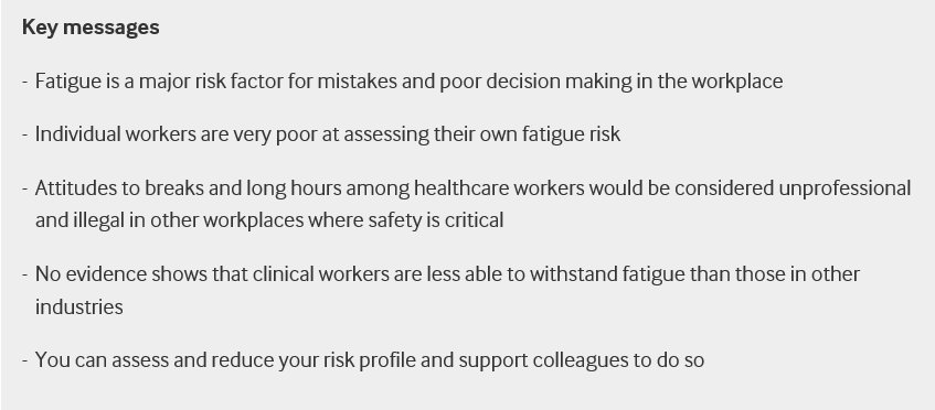 Doctors share the same basic physiology as pilots and bus drivers, so why doesn't healthcare place the same importance on the effects of fatigue? #BMJAnalysis