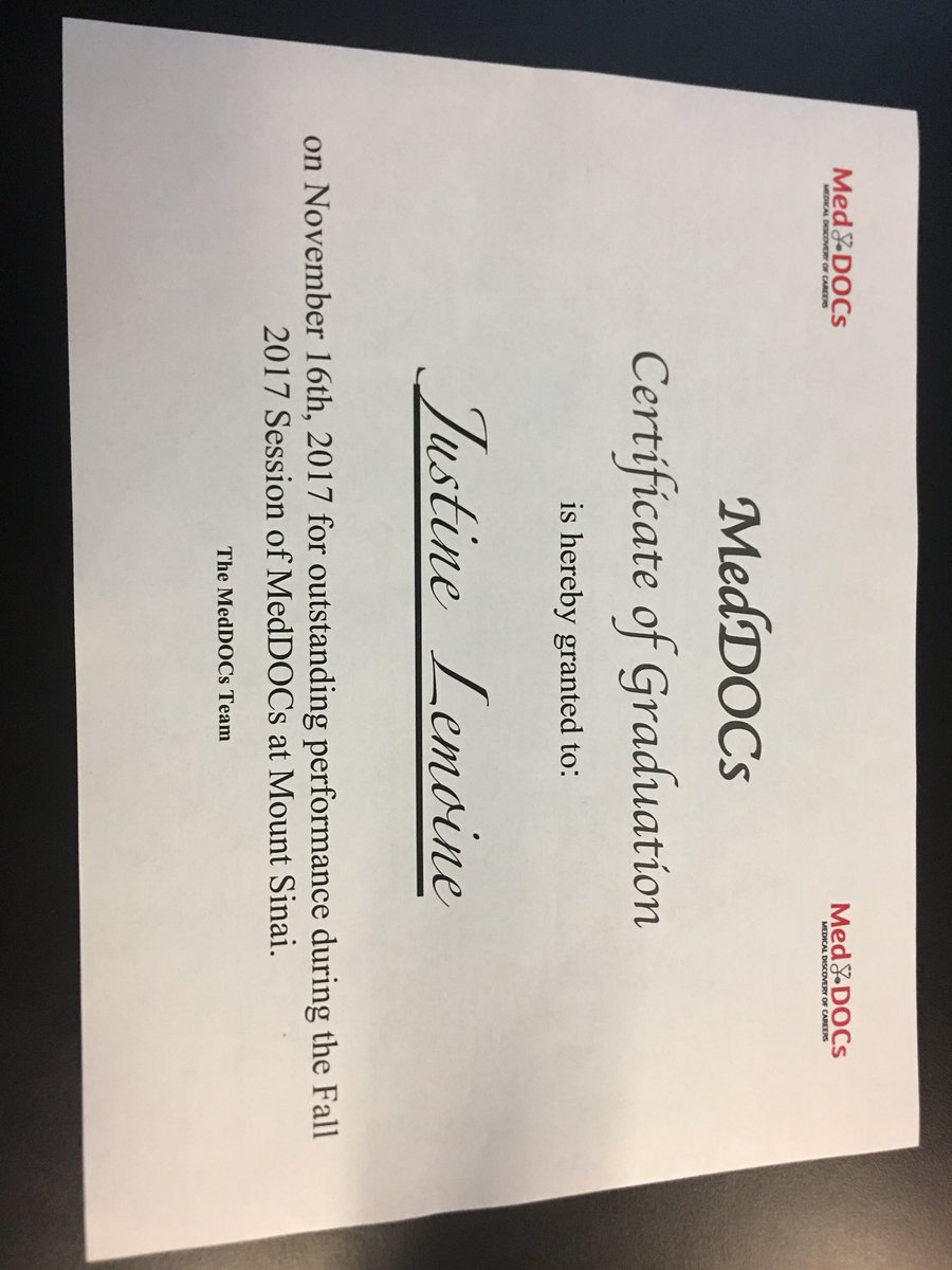 disclenbu's tweet photo. Proud of myself for finishing this program πβ€οΈ #MedDOCs https://t.co/uC8OAPMEDp
