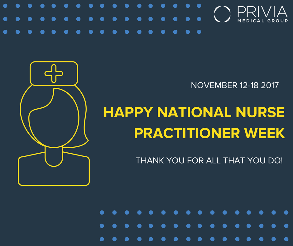 PriviaMedical's tweet photo. For #NPWeek we want to give a special shout out to all of the Nurse Practitioners out there. Thank you for your dedication to improving healthcare! https://t.co/TcLKFHebc9