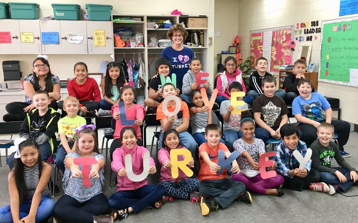 Mrs. Burlett’s class said it best “We love turkey!”.