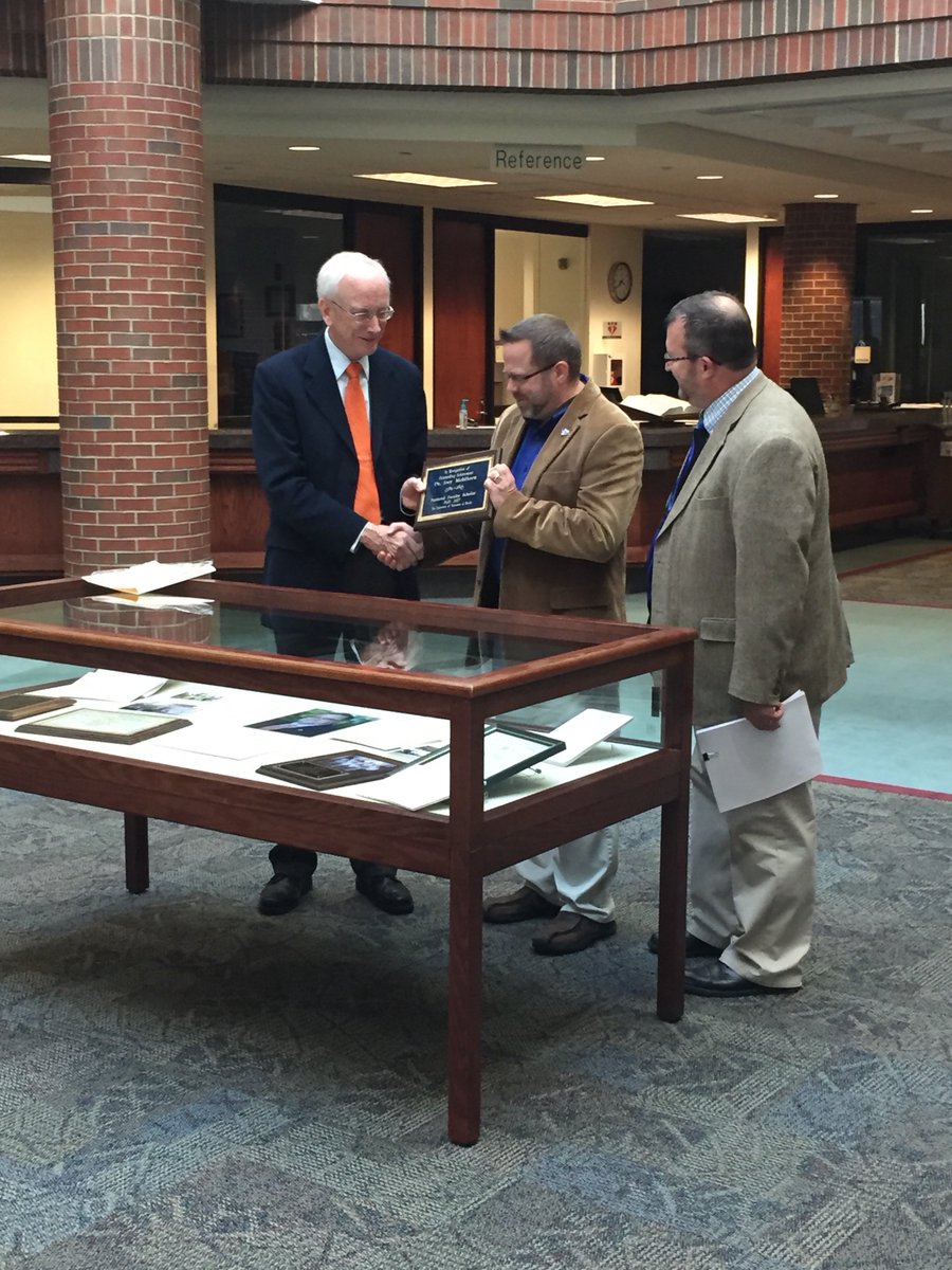 SkyhawkAggie's tweet photo. Congratulations to Dr. @JoeyMehlhorn, this semester's Feature Scholar at the @utmartin Paul Meek Library!  Stop by the @pal_ref to view Dr. Mehlhorn's Scholarly Works in the open area by the checkout desk. #beUTMproud #TopProfessor https://t.co/cZSwslbYlF