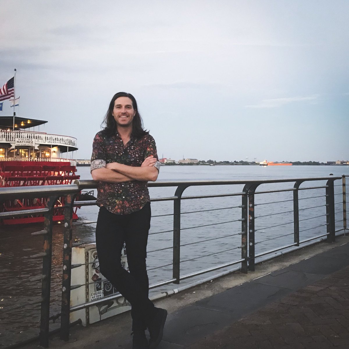 Doing some modeling by the river. See you tonight at <a href="/poorboysbar/">POOR BOYS</a> with a ton of rad bands for Peak Performance. We’re on at 11:30.