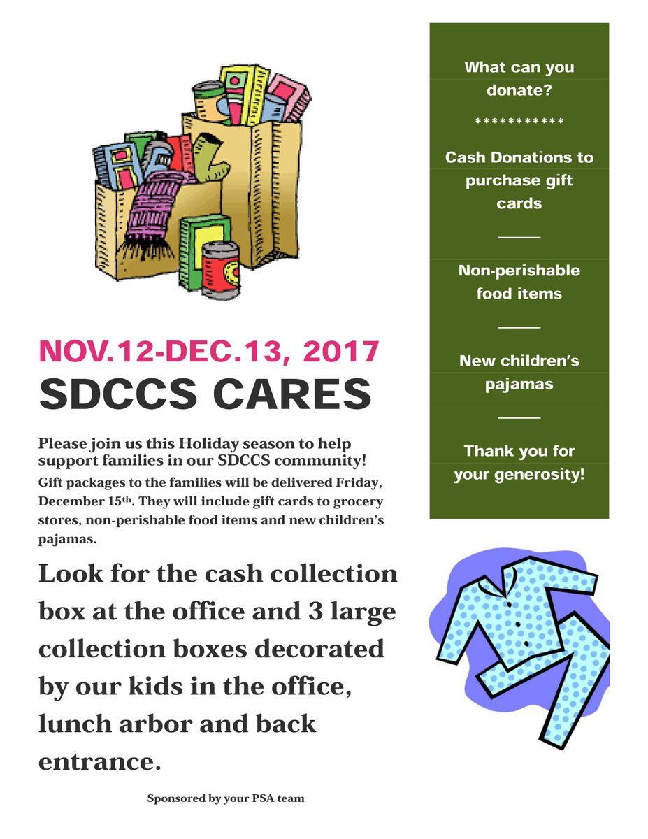 SDCCSFoundation's tweet photo. SDCCS Cares begins November 12. Please help us ensure all our families have a joyous holiday season. https://t.co/BkuAUaJcdW