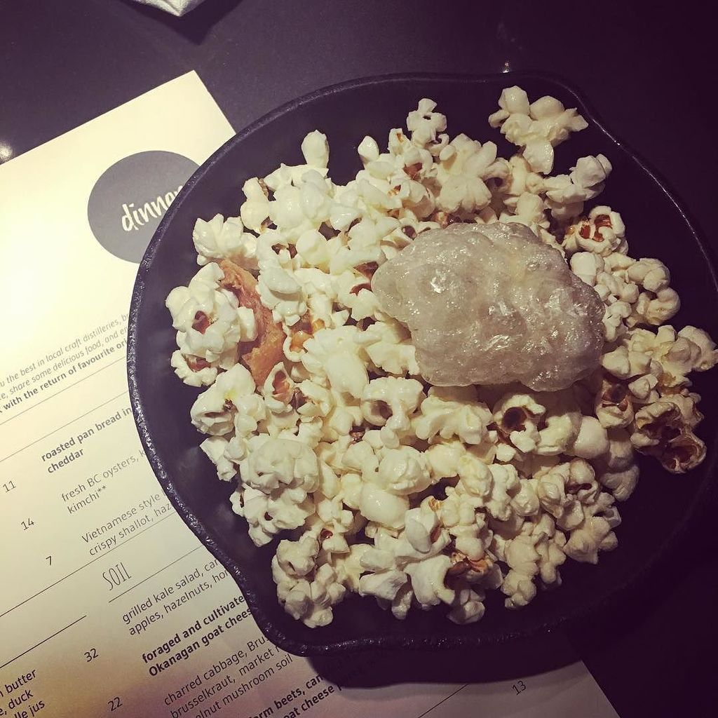 forageVancouver's tweet photo. Guess what's back? This week only-from off our first menu- duck fat popped popcorn and duck crackling with chicharron. #fiveyearsofforage resos: 604-661-1400. https://t.co/XegFmTRAyM