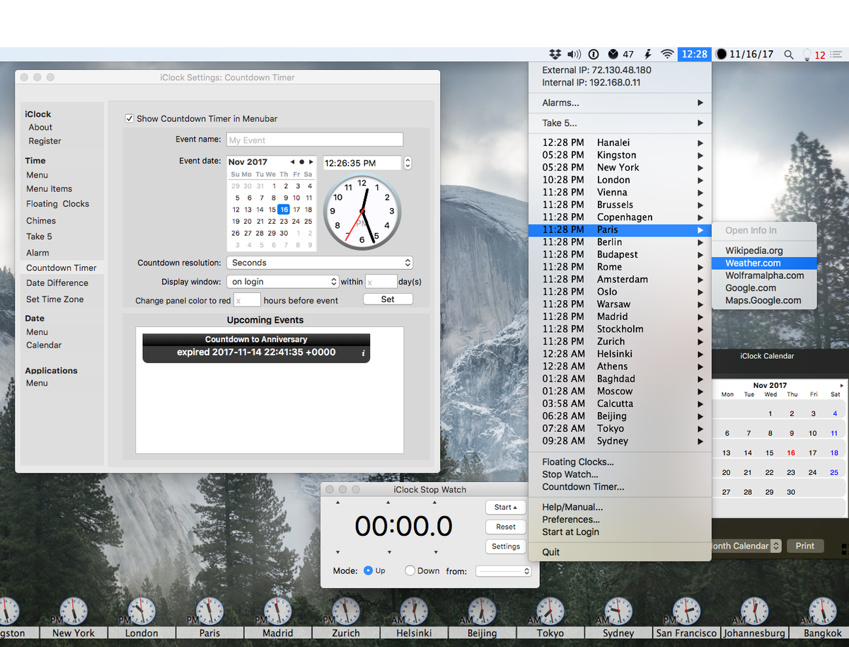 iClock's tweet image. The latest iClock for Mac is available.  Allows you to see the time in any cities you choose, pomodoro timer, create alarms, calendars of all sizes, and more, all instantly available from the menubar. Download here.
plumamazing.com