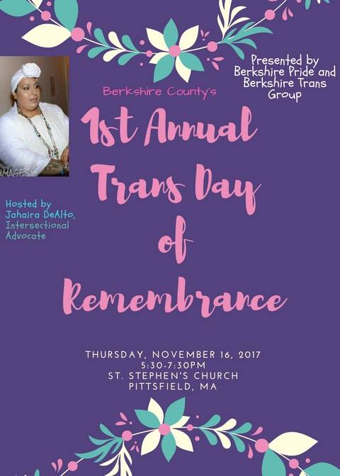Mycroft_Masada's tweet photo. HAPPENING NOW - #BerkshireCounty #TDOR2017 w/ @JahairasMission https://t.co/U4m1zJxi1S #TransMonth2017 #TransWeek2017 #Berkshires #Pittsfield #WesternMA https://t.co/Eqtz090z7S