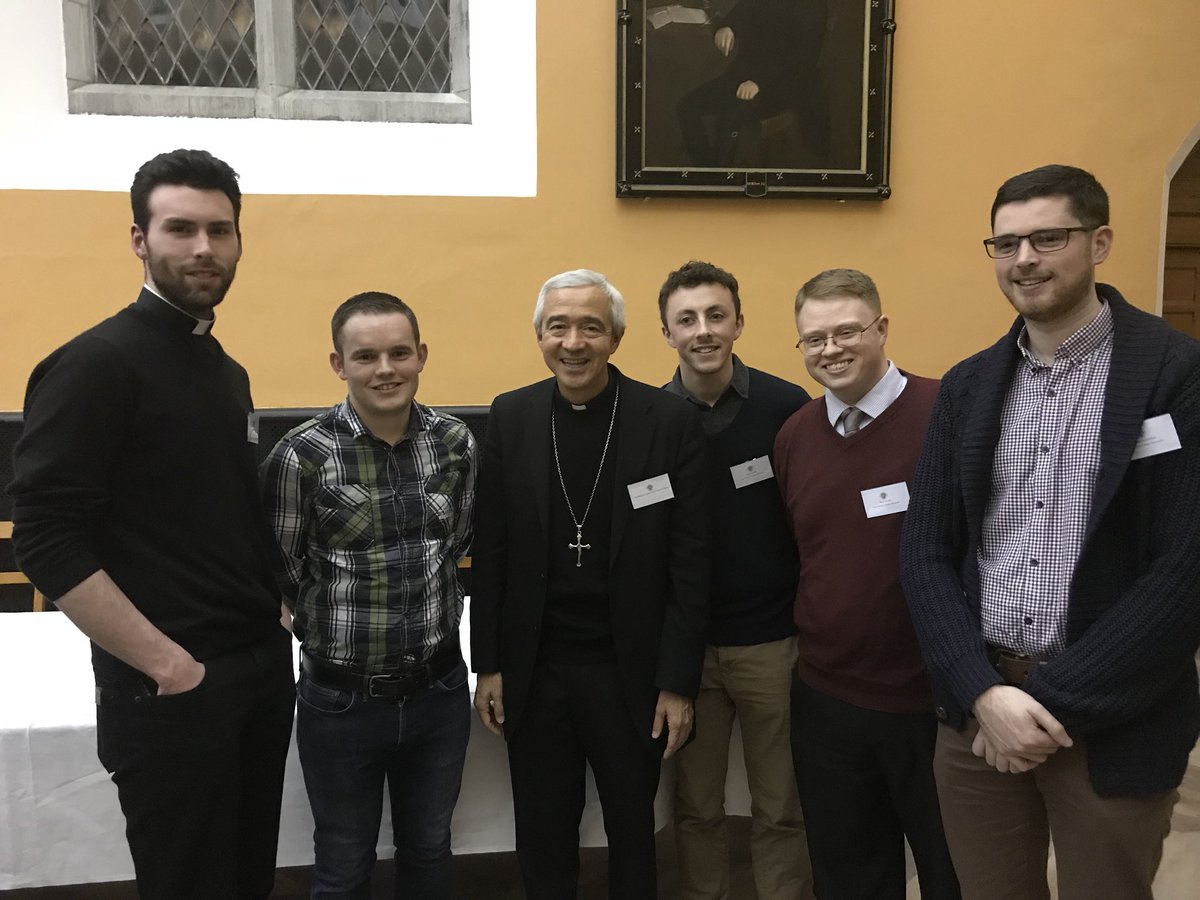 ArchbishopEamon's tweet photo. Honoured to give opening Address at International Symposium on #PriestlyFormation @StPatsMaynooth Wonderful insights from Archbishop Patron Wong @arzobispojorge @eamonnconway https://t.co/cAEMf7ztpt