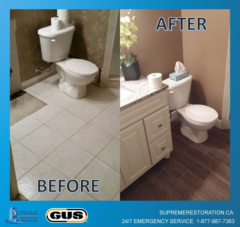 SupremeRestore's tweet photo. Does your #bathroom need to be redone after a flood or mould problem? We've got you covered! supremerestoration.ca #BeforeAfterPhoto #YQG https://t.co/OEatqSq5yr