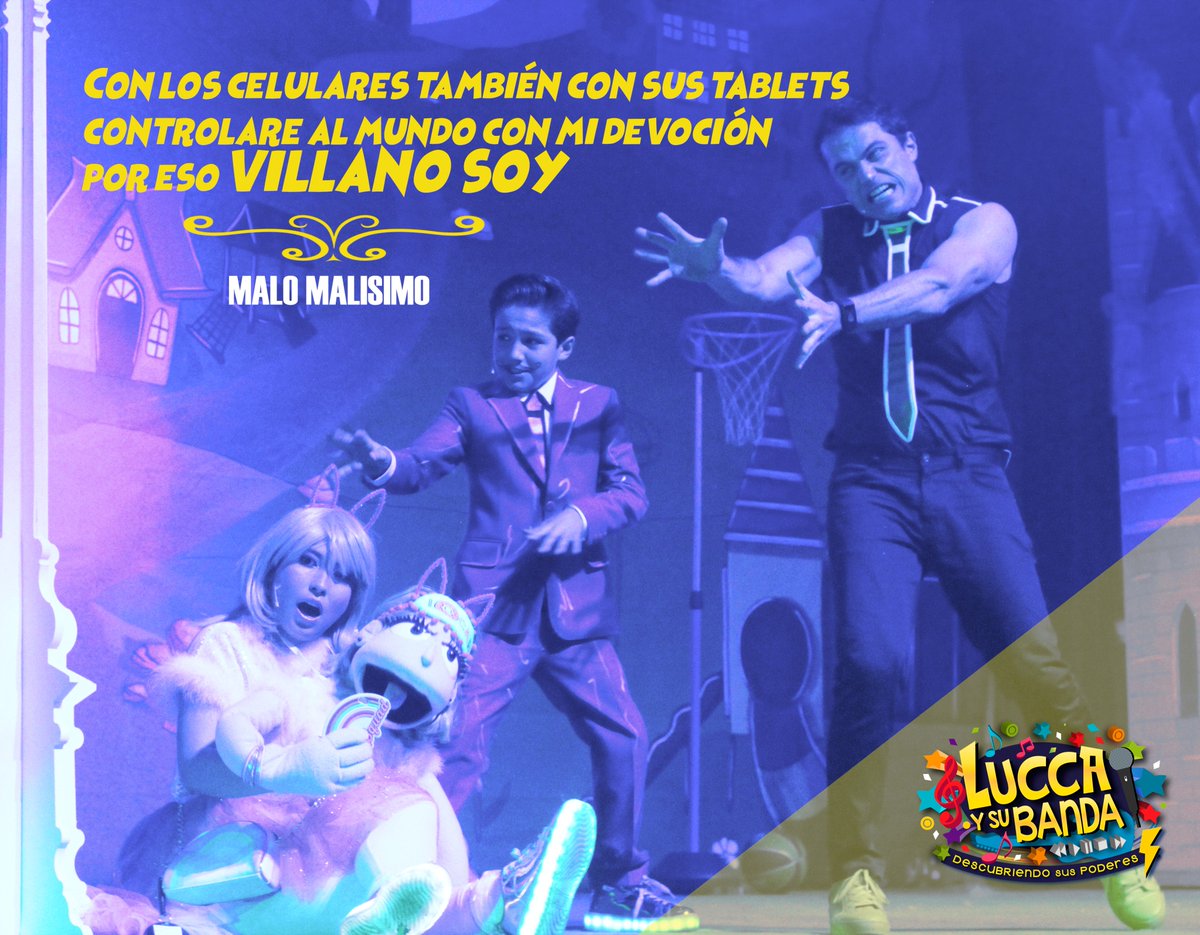 LuccaYsuBanda's tweet photo. Este villano se quiere apoderar de nuestras mentes y corazones... #MaloMalisimo #VillanoMasMalo #LuccaYSuBanda
 🎶 Malo malísimo soy, villano de corazón, soy inteligente muy guapo y valiente tan alto y galante persona de honor🎶 https://t.co/gECOJn224x