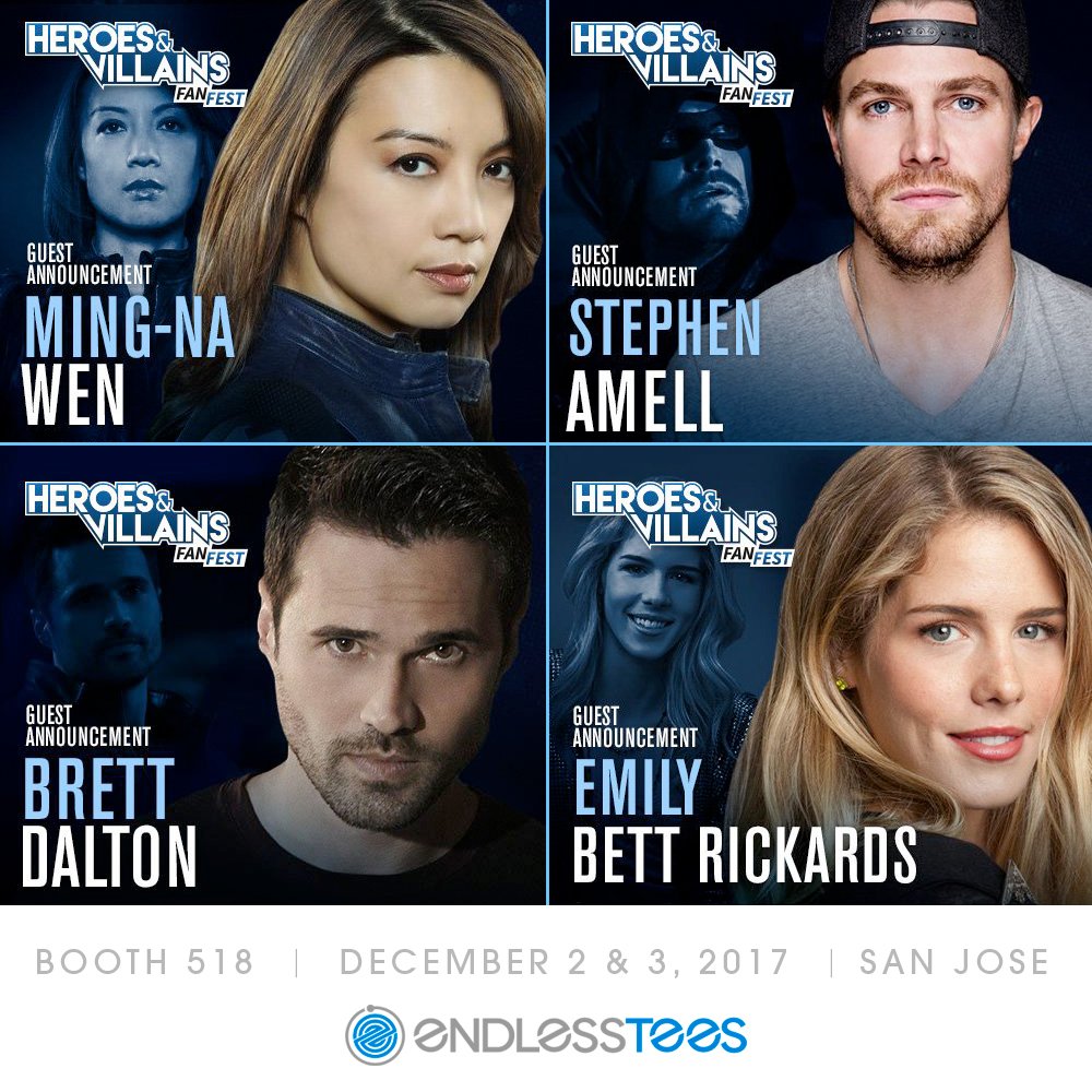 Endless_Tees's tweet photo. We can’t wait to get back to @heroesfanfest to meet some of our favorites! 😁 While you’re there, come check us out at Booth #518 where we’ll be unveiling a brand new design! Dec 2-3 | San Jose.  #endlesstees #booth518 #new #tshirt #design #arrow #agentsofshield #heroesfanfest https://t.co/mHWS0LDE9M