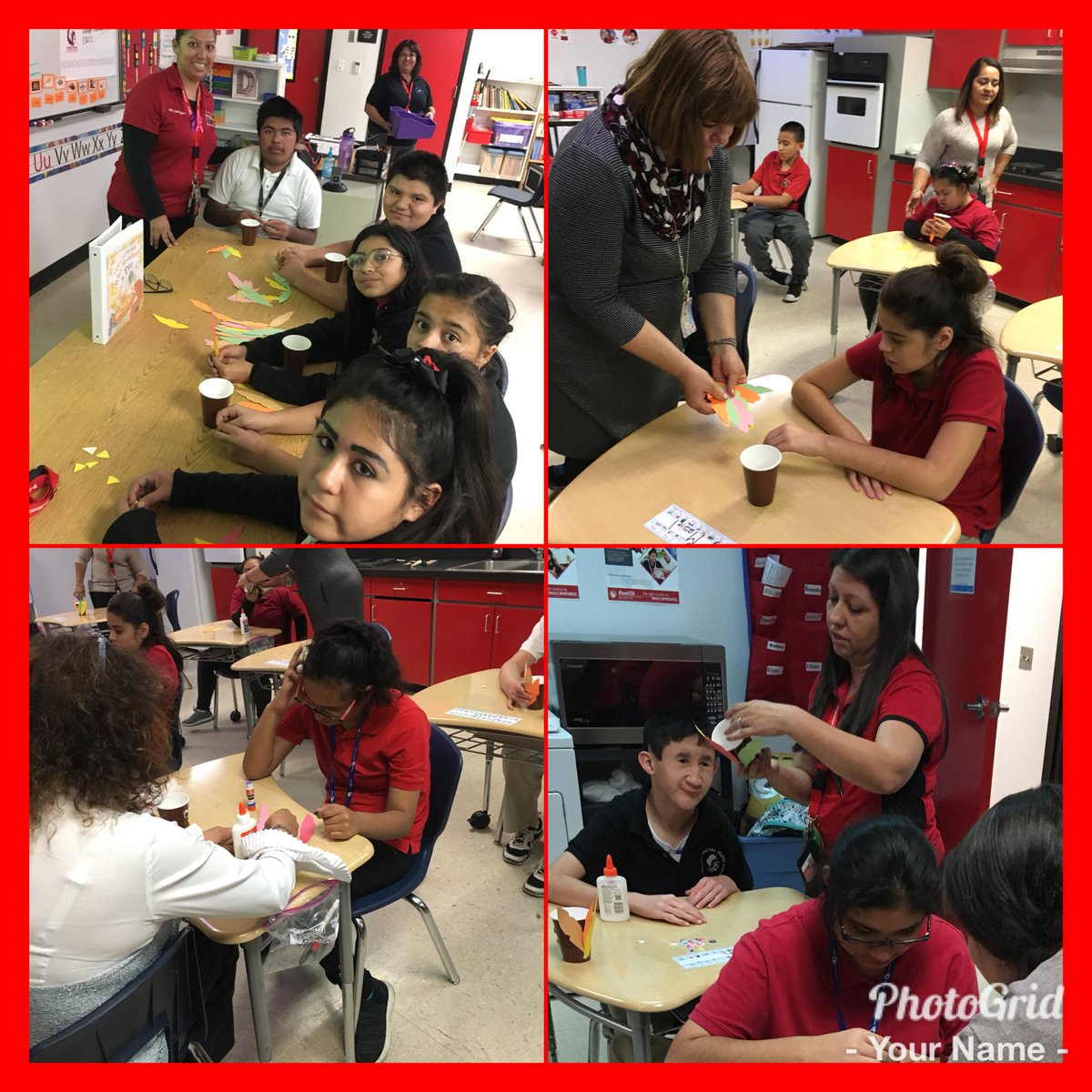 Media_SSMS's tweet image. sisdTOY2015: RT YducheneYvette: Thanksgiving Fun with FLS, PAS, OT, PT, SLP &amp;amp; MUSIC THERAPY!! Giving thanks for a great team. #Sanchez_Middle #TeamSISD #SISD_SPED