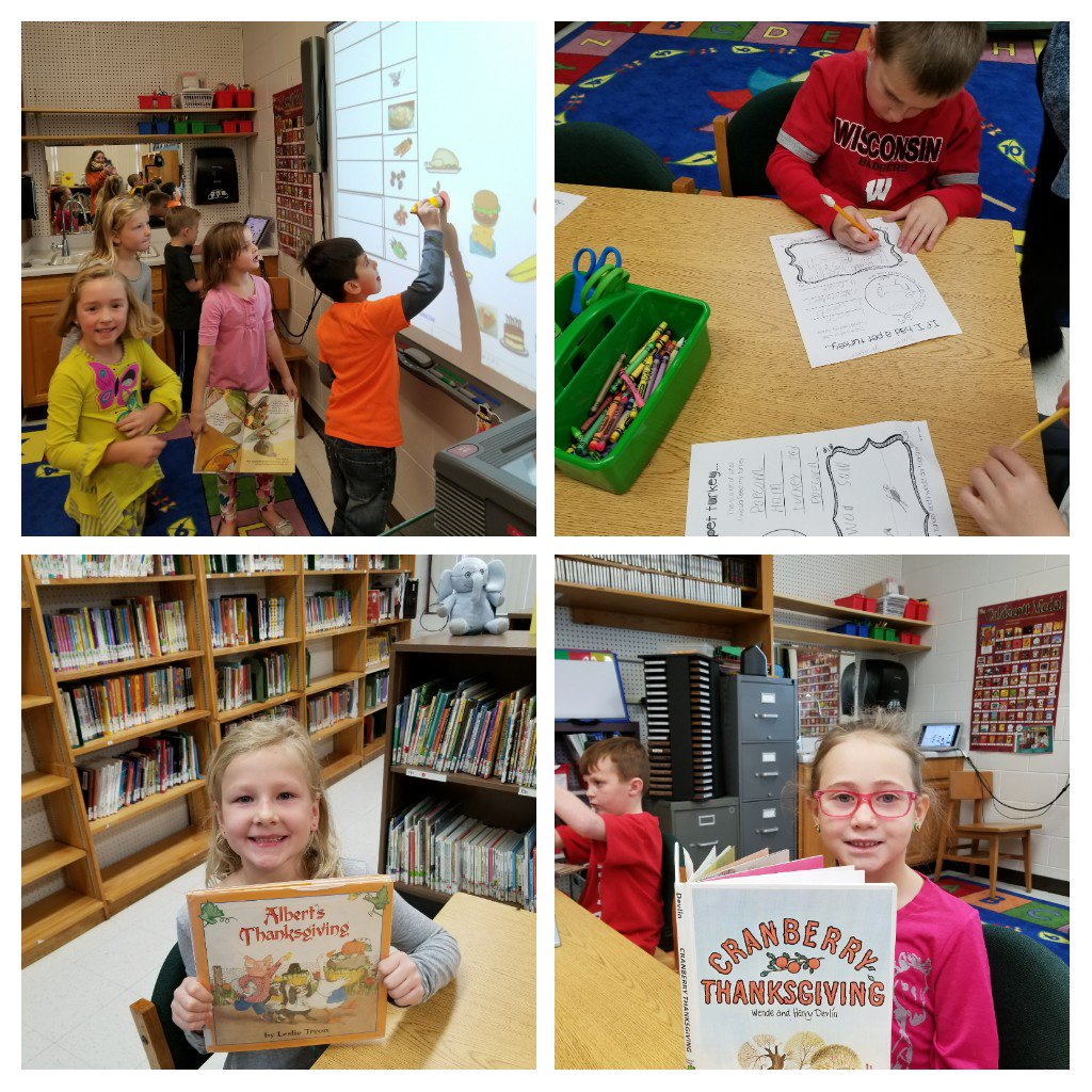 SDMConsolidated's tweet photo. Our @SDMConsolidated students enjoyed a variety of Thanksgiving activities during Library today! #SDMReads #MiltonPride https://t.co/JQZAq4HQwt