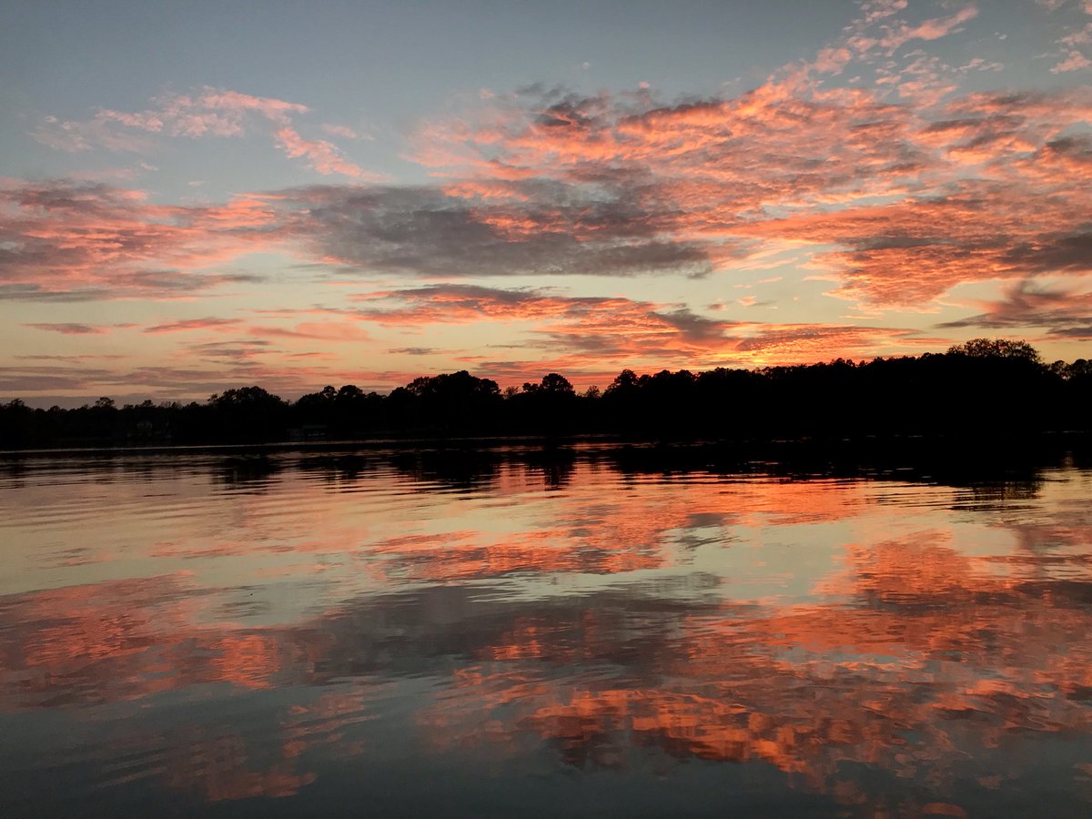 Sunset over Anchor Lake in Carriere, MS tonight, no breeze all day so the reflections were amazing!