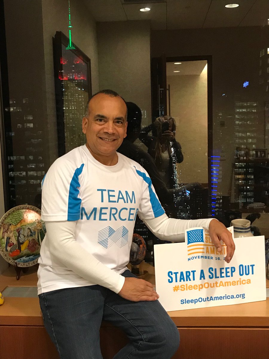 On my way in support of homeless kids <a href="/CovenantHouse/">Covenant House</a> #sleepoutAmerica #Mercer