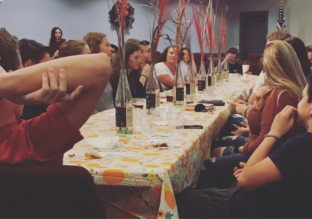 TheWay_SM's tweet photo. The best event where we trick students into bringing us lots of homemade food. 🤨🍗🥧🍂 #Friendsgiving https://t.co/BJbIr3fqAP