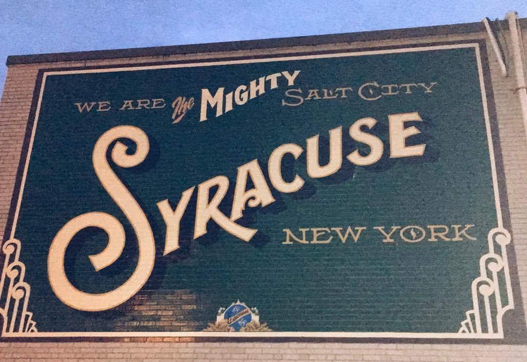 Great mural. We may get knocked down but we get back up. Syracuseans are resilient. We are the mighty Salt City.