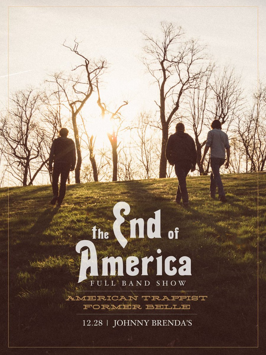 Tickets are on sale for our 12/28 Philly Holiday Show at <a href="/johnnybrendas/">Johnny Brenda's</a> w/ <a href="/itsatrappe/">American Trappist</a> and <a href="/formerbelle/">Former Belle</a>: goo.gl/5hh1Vr