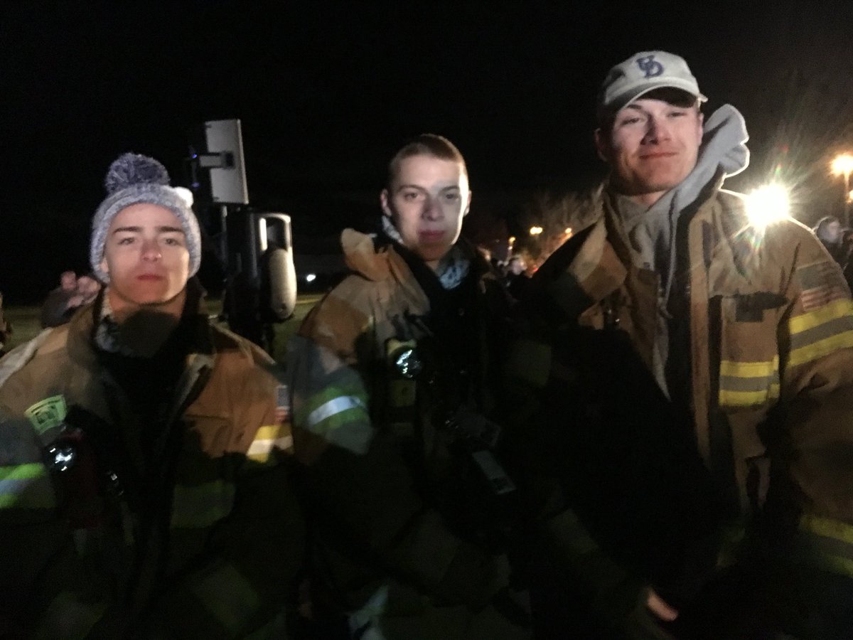 PalisdSUPT's tweet photo. With the support of Ottsville Fire Co, football captains light the bonfire! #palisd https://t.co/CPHXhDZ2kr