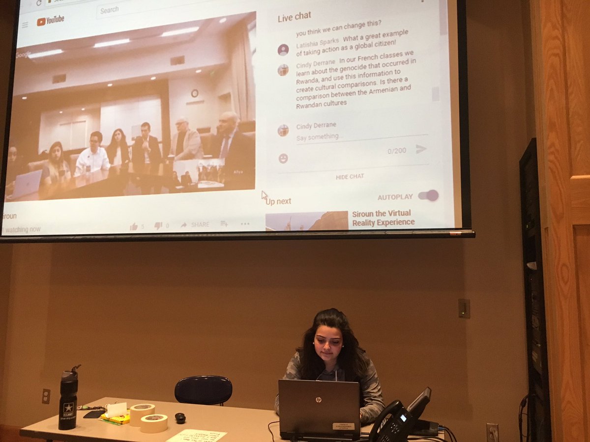 NHSGCP's tweet photo. Connected today with Armenia, Jordan and Los Angeles to discuss the Armenian Genocide in Siroun https://t.co/fNSDAhHEVZ