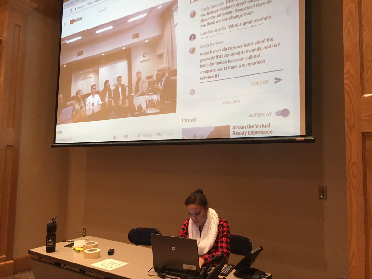 NHSGCP's tweet photo. Connected today with Armenia, Jordan and Los Angeles to discuss the Armenian Genocide in Siroun https://t.co/fNSDAhHEVZ