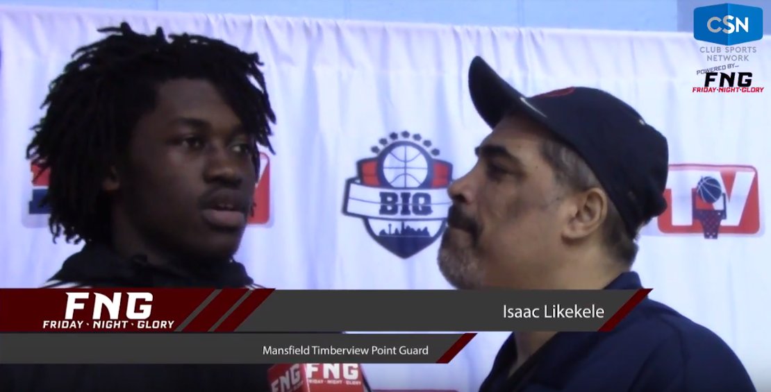 FridayNghtGlory's tweet photo. VIDEO Interview with Mansfield Timberview Guard Isaac Likekele https://t.co/DLTkQwlx0y #FNGsports https://t.co/uNLLs3gCH2