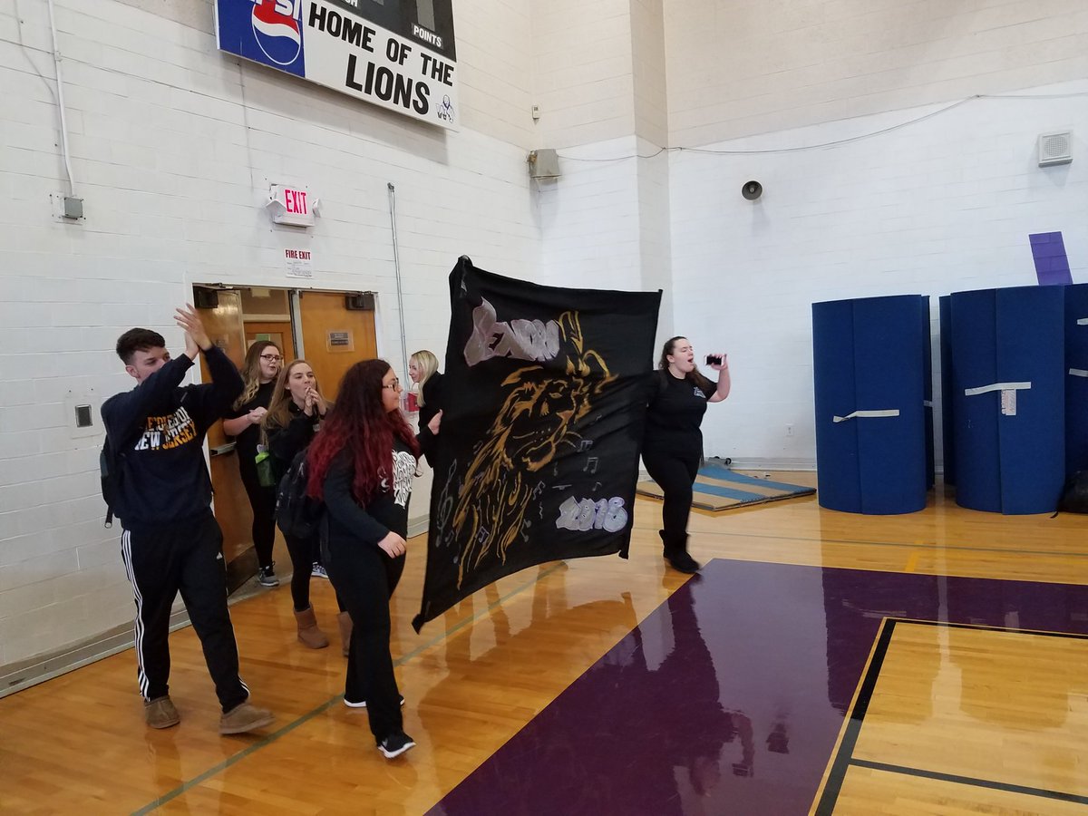 CherryHillWest's tweet photo. Spirit Week banners are walked through the gym today. https://t.co/Rv9KdEQfe2