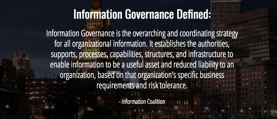 What is Information Governance? <a href="/InfoGovCon/">InfoGovCon</a> has the answers: infogovcon.com/what-is-inform… #InfoGov