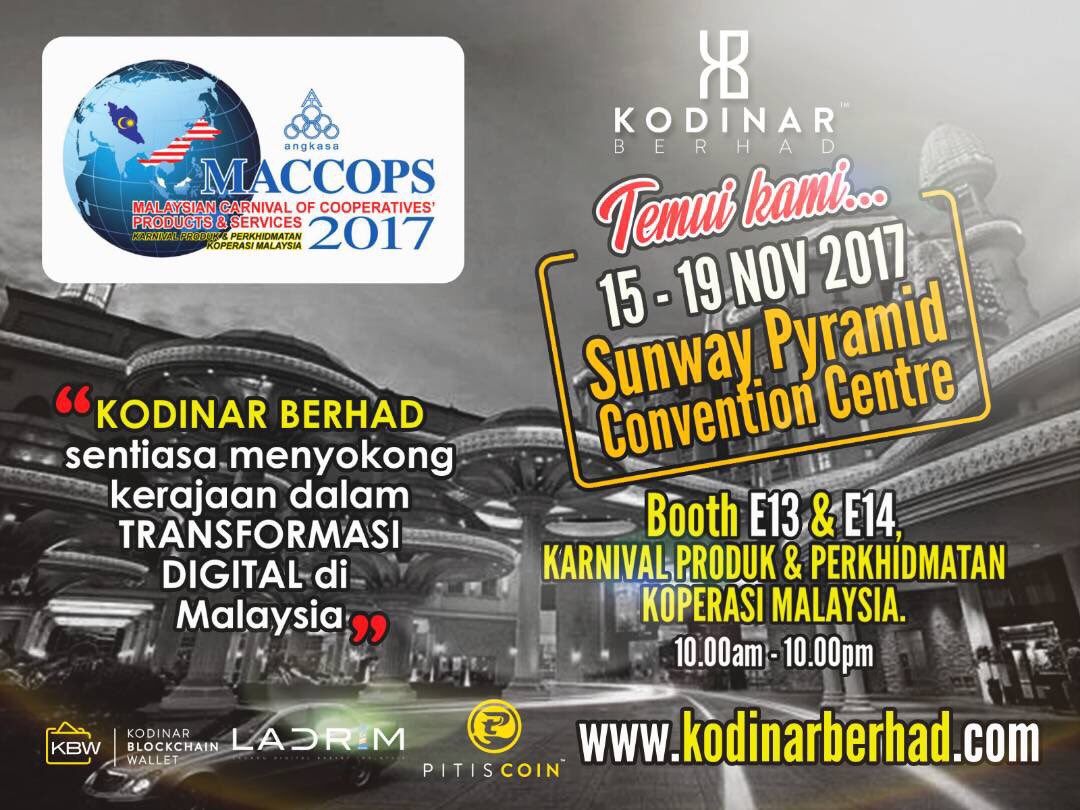 hazimmustazar's tweet photo. #day3 #ica2017 #MACCOPS #pitiscoin Come and visit our booth !! (E13&E14) "GLOBAL CONFERENCE AND GENERAL ASSEMBLY" #blockchain https://t.co/55xJlbX3qF
