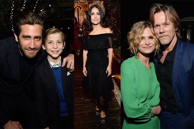 LAST NIGHT: #JakeGyllenhaal, @SalmaHayek, @KevinBacon, @IssaRae partying together at Catch in West Hollywood w/<a href="/goldenglobes/">Golden Globes</a> thewrap.com/jake-gyllenhaa…