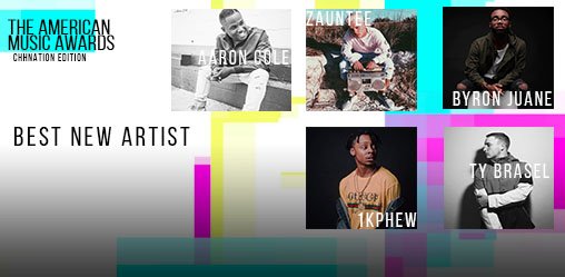 CHHNATION's tweet photo. These 5 crazy talented new breakout artist of 2017 are nominees in our AMAs:CHHNation Edition! Who'll you vote for? VOTE HERE! @IAmAaronColee @Zauntee @Ty_Brasel @Kingbyron23 @1kphew 
https://t.co/nXI0GRgXUA https://t.co/unRH5aYqBf