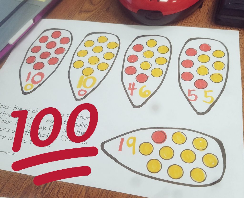 MaestraJara's tweet photo. Getting festive today with our #groupsof10 #conjuntosde10! #turkeyfeathers #kinderlife #kinderbilingue #kinderrocks #kinderboliviano @CajonValleyUSD @BosLangAcademy #kindermath https://t.co/lTLyeITz78