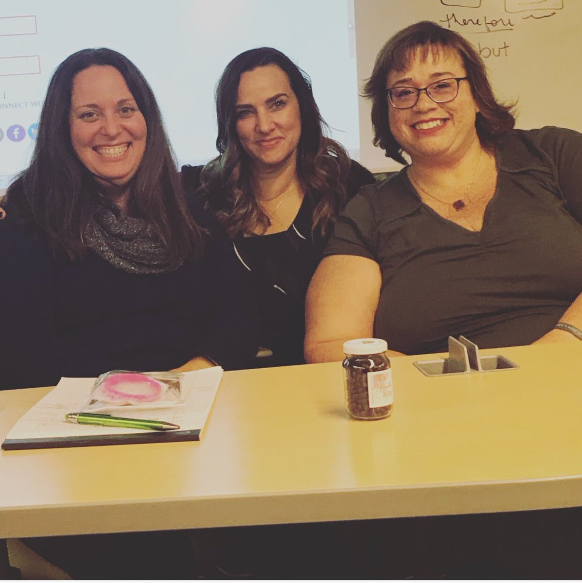 isabelledrake's tweet photo. @voirlavie and @AlexandriaSure crashed my Novel Writing class. #authorsinthehouse #bigthanks #madknowledge https://t.co/et9EaB4YNN