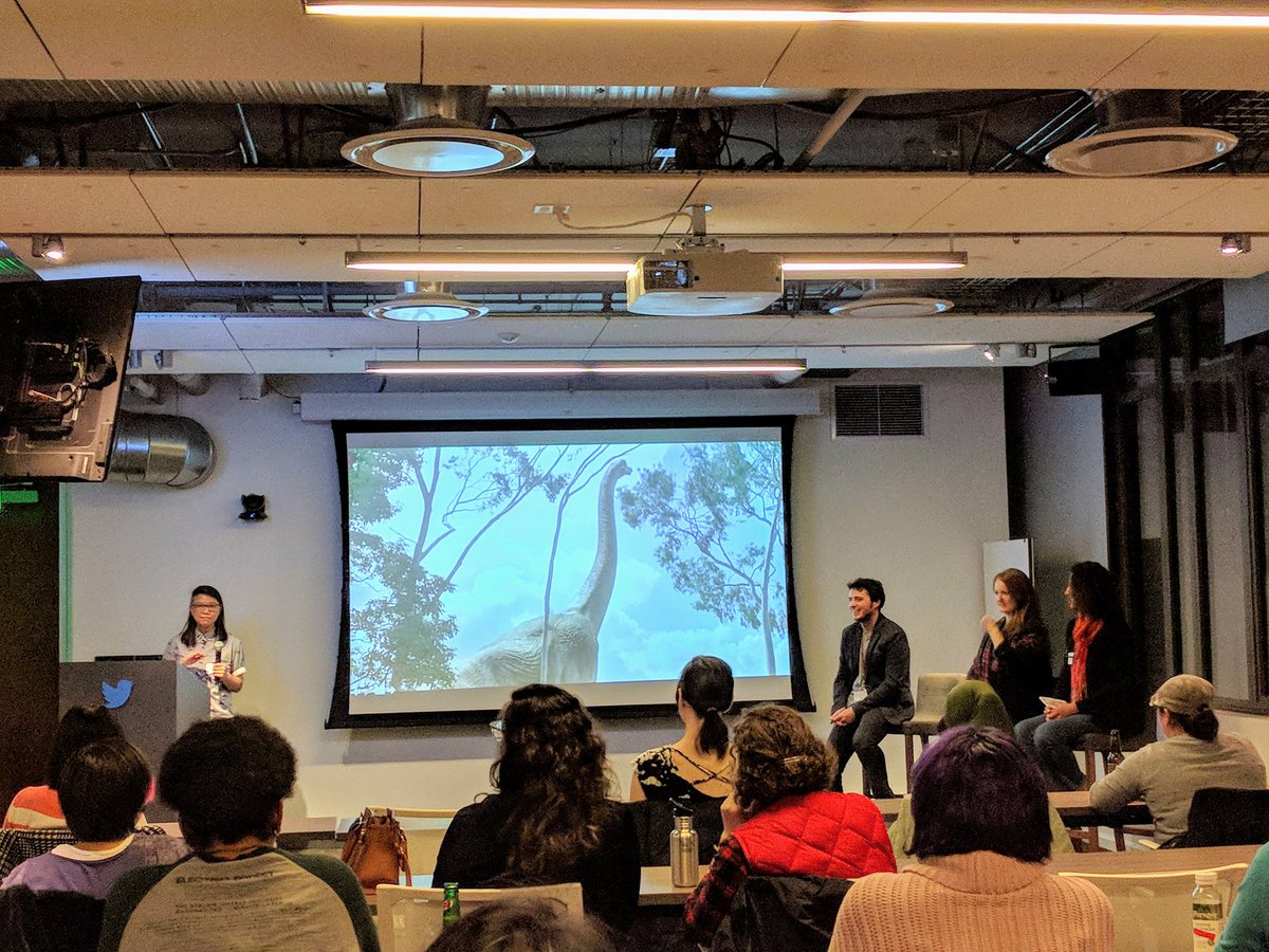 Excited for this VR chat! <a href="/charmainesmchan/">Charmaine 詩敏 Chan</a> talks about dinosaur influences <a href="/twitter/">Twitter</a> with #womeninmediatech